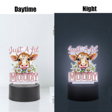 Load image into Gallery viewer, Acrylic Double Sided Diamond Painting LED Night Light for Adults Beginner(Cow)