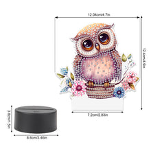 Load image into Gallery viewer, Acrylic Double Sided Diamond Painting LED Night Light for Adults Beginner (Owl)