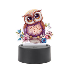 Load image into Gallery viewer, Acrylic Double Sided Diamond Painting LED Night Light for Adults Beginner (Owl)