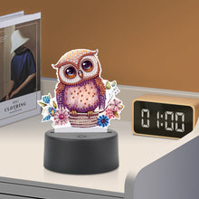 Load image into Gallery viewer, Acrylic Double Sided Diamond Painting LED Night Light for Adults Beginner (Owl)
