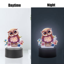 Load image into Gallery viewer, Acrylic Double Sided Diamond Painting LED Night Light for Adults Beginner (Owl)