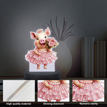 Load image into Gallery viewer, Acrylic Double Sided Diamond Painting LED Night Light for Adults Beginner (Pig)