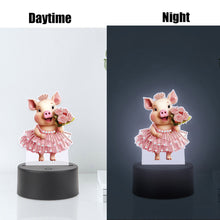 Load image into Gallery viewer, Acrylic Double Sided Diamond Painting LED Night Light for Adults Beginner (Pig)