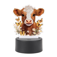 Load image into Gallery viewer, Acrylic Double Sided Diamond Painting LED Night Light for Adults Beginner(Cow)