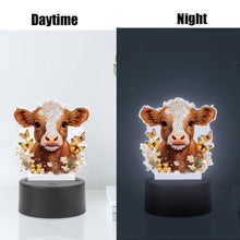 Load image into Gallery viewer, Acrylic Double Sided Diamond Painting LED Night Light for Adults Beginner(Cow)