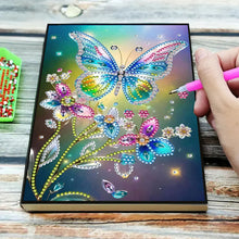 Load image into Gallery viewer, DIY Diamond Art Diary Book Journal Notebook 60 Pages A5 Diary(Dream Butterfly)