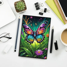 Load image into Gallery viewer, DIY Diamond Art Diary Book Journal Notebook 60 Pages A5 Diary(Garden Butterfly)