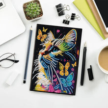 Load image into Gallery viewer, DIY Diamond Art Diary Book Journal Notebook 60 Pages A5 Diary(Butterfly Kitten)