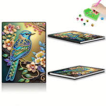 Load image into Gallery viewer, DIY Diamond Art Diary Book Journal Notebook 60 Pages A5 Diary(Flower Bird)