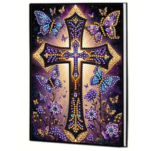 Load image into Gallery viewer, DIY Diamond Art Diary Book Journal Notebook 60 Pages A5 Diary(Butterfly Cross)