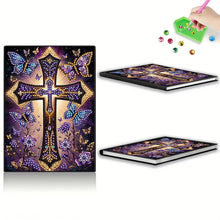 Load image into Gallery viewer, DIY Diamond Art Diary Book Journal Notebook 60 Pages A5 Diary(Butterfly Cross)