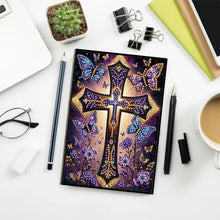 Load image into Gallery viewer, DIY Diamond Art Diary Book Journal Notebook 60 Pages A5 Diary(Butterfly Cross)
