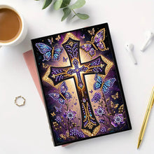 Load image into Gallery viewer, DIY Diamond Art Diary Book Journal Notebook 60 Pages A5 Diary(Butterfly Cross)