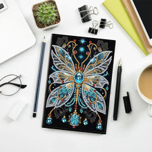 Load image into Gallery viewer, DIY Diamond Art Diary Book Journal Notebook 60 Pages A5 Diary(Gem Butterfly)