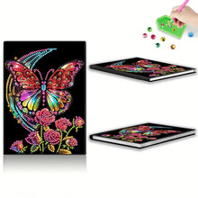 Load image into Gallery viewer, DIY Diamond Art Diary Book Journal Notebook 60 Pages A5 Diary(Rose Butterfly)