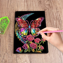 Load image into Gallery viewer, DIY Diamond Art Diary Book Journal Notebook 60 Pages A5 Diary(Rose Butterfly)