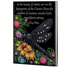 Load image into Gallery viewer, DIY Diamond Art Diary Book Journal Notebook 60Pages A5(Dragonfly English Letter)