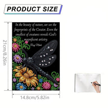 Load image into Gallery viewer, DIY Diamond Art Diary Book Journal Notebook 60Pages A5(Dragonfly English Letter)