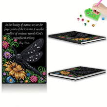 Load image into Gallery viewer, DIY Diamond Art Diary Book Journal Notebook 60Pages A5(Dragonfly English Letter)
