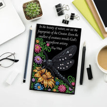Load image into Gallery viewer, DIY Diamond Art Diary Book Journal Notebook 60Pages A5(Dragonfly English Letter)