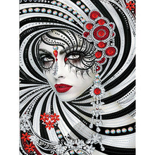 Load image into Gallery viewer, Diamond Painting - Partial Special Shaped - Mask woman (30*40CM)