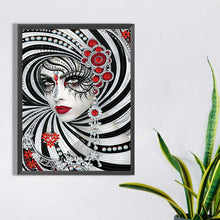 Load image into Gallery viewer, Diamond Painting - Partial Special Shaped - Mask woman (30*40CM)