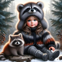 Load image into Gallery viewer, Diamond Painting - Full Round - Cute Child (40*40CM)