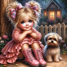 Load image into Gallery viewer, Diamond Painting - Full Round - Cute Child (40*40CM)