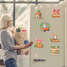 Load image into Gallery viewer, 6Pcs Easter Carrot Rabbit Diamond Painting Fridge Magnet for Adults Beginners