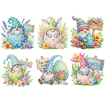 Load image into Gallery viewer, 6Pcs Easter Gnome 5D DIY Diamond Painting Fridge Magnet for Adults Beginners