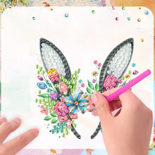 Load image into Gallery viewer, 6Pcs Easter Rabbit Ears Diamond Painting Fridge Magnet for Adults Beginners