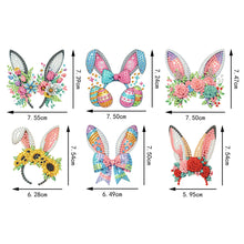 Load image into Gallery viewer, 6Pcs Easter Rabbit Ears Diamond Painting Fridge Magnet for Adults Beginners