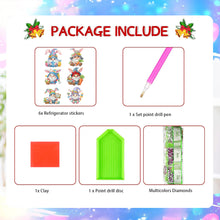 Load image into Gallery viewer, 6Pcs Easter Rabbit Gnome Diamond Painting Fridge Magnet for Adults Beginners
