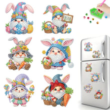 Load image into Gallery viewer, 6Pcs Easter Rabbit Gnome Diamond Painting Fridge Magnet for Adults Beginners
