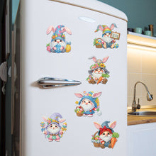 Load image into Gallery viewer, 6Pcs Easter Rabbit Gnome Diamond Painting Fridge Magnet for Adults Beginners