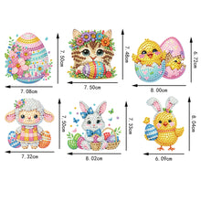 Load image into Gallery viewer, 6Pcs Easter Animal 5D DIY Diamond Painting Fridge Magnet for Adults Beginners