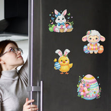Load image into Gallery viewer, 6Pcs Easter Animal 5D DIY Diamond Painting Fridge Magnet for Adults Beginners