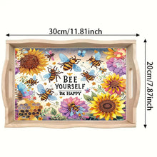 Load image into Gallery viewer, Wood Bee Flower 5D Diamond Painting Tray Art Craft for Desk Coffee Table
