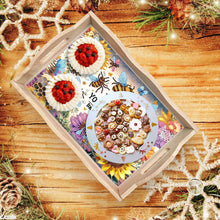 Load image into Gallery viewer, Wood Bee Flower 5D Diamond Painting Tray Art Craft for Desk Coffee Table