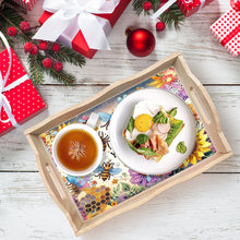 Load image into Gallery viewer, Wood Bee Flower 5D Diamond Painting Tray Art Craft for Desk Coffee Table