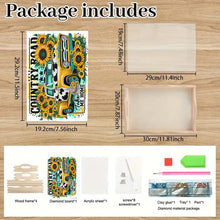 Load image into Gallery viewer, Wood Sunflower Car 5D Diamond Painting Tray Art Craft for Desk Coffee Table