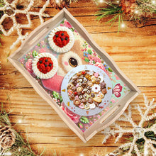 Load image into Gallery viewer, Wood Love Owl 5D Diamond Painting Tray Art Craft for Desk Coffee Table