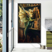 Load image into Gallery viewer, Diamond Painting - Full Square - Dragon on the bookshelf (40*70CM)