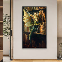 Load image into Gallery viewer, Diamond Painting - Full Square - Dragon on the bookshelf (40*70CM)