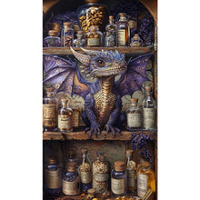 Load image into Gallery viewer, Diamond Painting - Full Square - Dragon on the bookshelf (40*70CM)