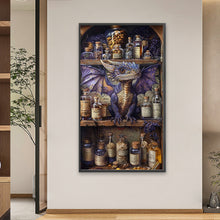 Load image into Gallery viewer, Diamond Painting - Full Square - Dragon on the bookshelf (40*70CM)