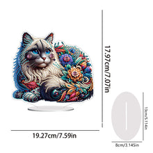 Load image into Gallery viewer, Cat Diamond Painting Desktop Ornament Rhinestones Decorations for Adults
