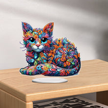 Load image into Gallery viewer, Cat Diamond Painting Desktop Ornament Rhinestones Decorations for Adults