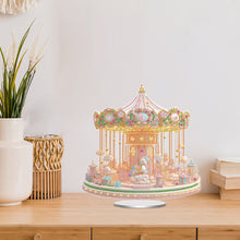 Load image into Gallery viewer, Acrylic Special Shape Aesthetic Carousel 5D DIY Diamond Art Tabletop Decorations