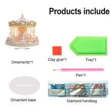 Load image into Gallery viewer, Acrylic Special Shape Aesthetic Carousel 5D DIY Diamond Art Tabletop Decorations